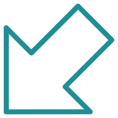 Kontur vektör simgesi sol ok