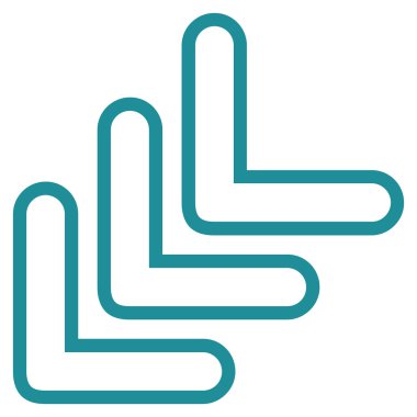 Üçlü işaretçi ince çizgi vektör simgesi yaptı