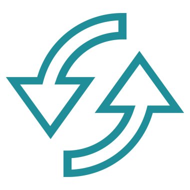 Oklar kontur vektör simge Yenile