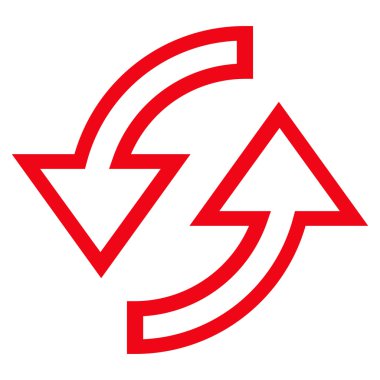 Oklar kontur vektör simge Yenile