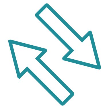 Exchange okları çapraz ince çizgi vektör simgesi