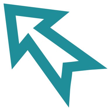 Kontur vektör simge kadar sol ok