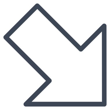 Şu ince çizgi vektör simgesi aşağı ok