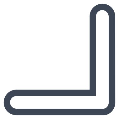 İnce çizgi vektör simgesi aşağı ok ucu