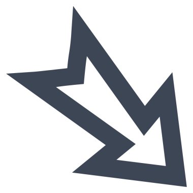 Kontur vektör simgesi doğru aşağı ok