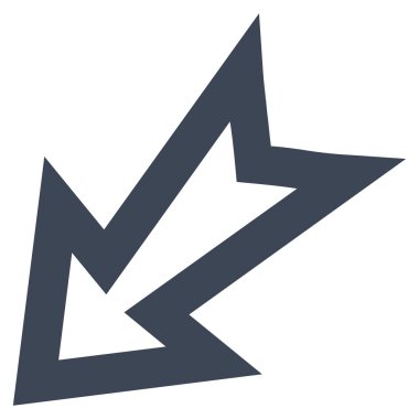 Kontur vektör simgesi sol ok