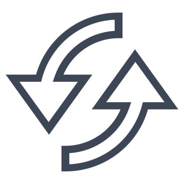 Oklar kontur vektör simge Yenile