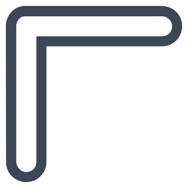 Ok ucu sol yukarı ince çizgi vektör simgesi