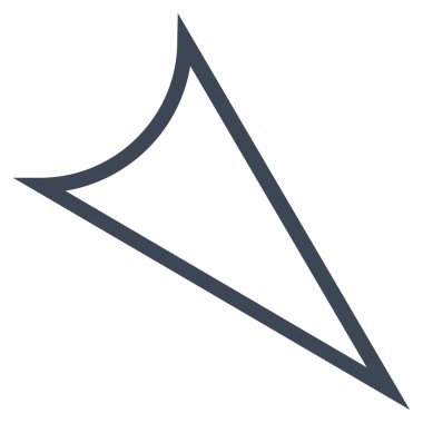 Kontur vektör simgesi aşağı ok ucu