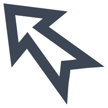 Kontur vektör simge kadar sol ok