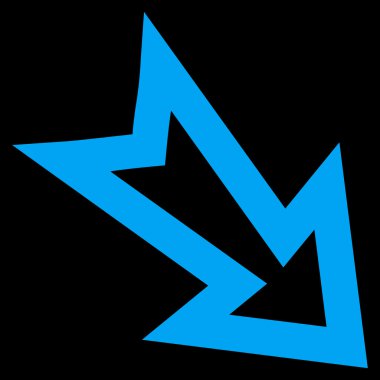 Kontur vektör simgesi doğru aşağı ok