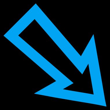 Anahat vektör simgesi doğru aşağı ok