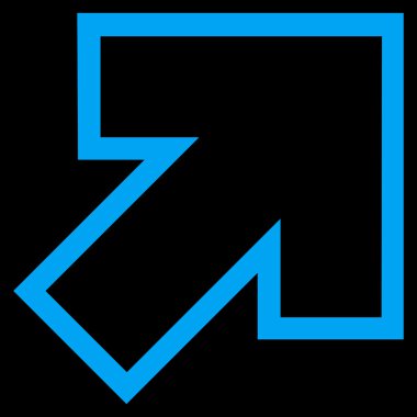 Kontur vektör simgesini sağ yukarı ok