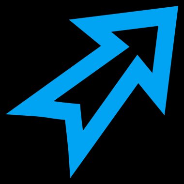 İnce çizgi vektör simgesi sağ yukarı ok