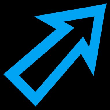 İnce çizgi vektör simgesi sağ yukarı ok