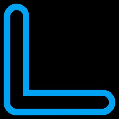 Ok ucu sol kontur vektör simgesi