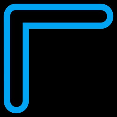 Ok ucu sol yukarı ince çizgi vektör simgesi