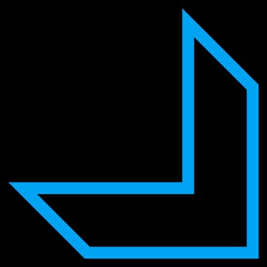 Kontur vektör simgesi aşağı ok ucu