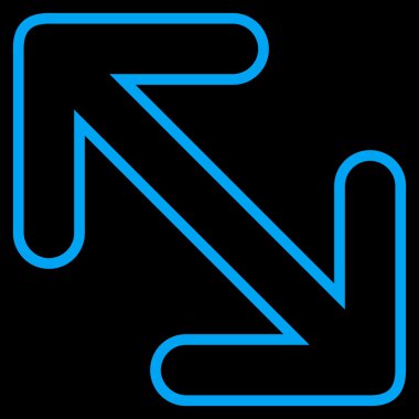 Oklar çapraz ince çizgi vektör simgesi ters çevir