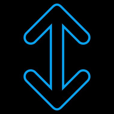 Fiske vurmak ok dikey kontur vektör simgesi