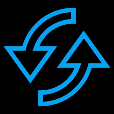 Oklar ince çizgi vektör simge Yenile