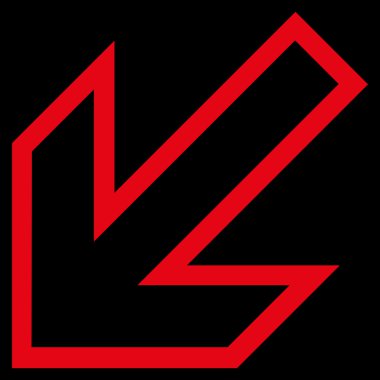 İnce çizgi vektör simgesi sol ok