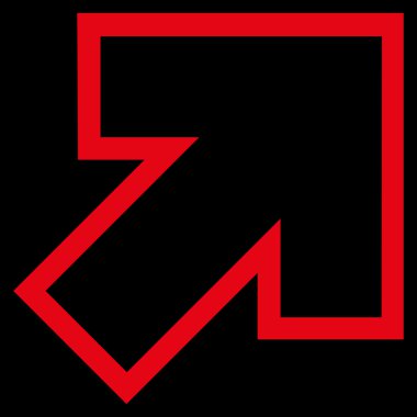 İnce çizgi vektör simgesi sağ yukarı ok