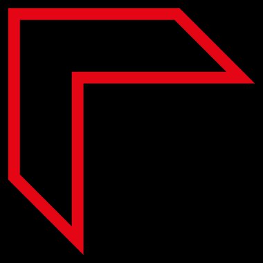 Ok ucu sol yukarı anahat vektör simgesi