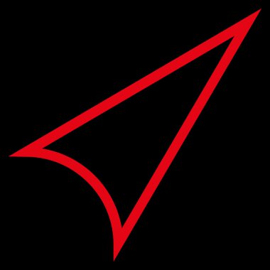 İnce çizgi vektör simge yukarı ok ucu