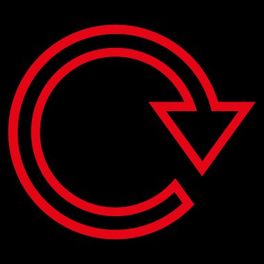 Döndür şu ince çizgi vektör simgesi