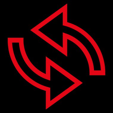 Update okları ince çizgi vektör simgesi