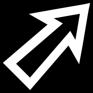 İnce çizgi vektör simgesi sağ yukarı ok