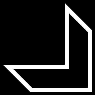 Kontur vektör simgesi aşağı ok ucu