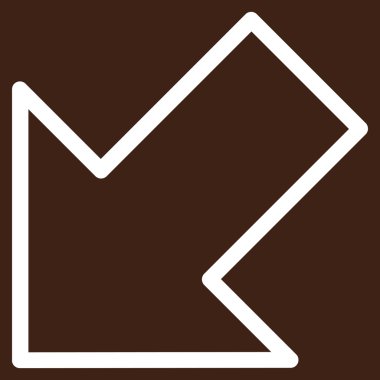 Kontur vektör simgesi sol ok