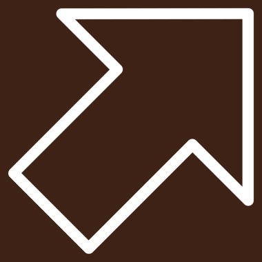 Kontur vektör simgesi sağ yukarı ok