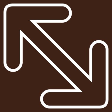 Oklar çapraz ince çizgi vektör simgesi ters çevir