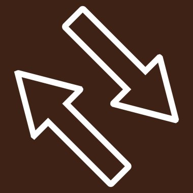 Exchange okları çapraz olarak vektör simge kontur