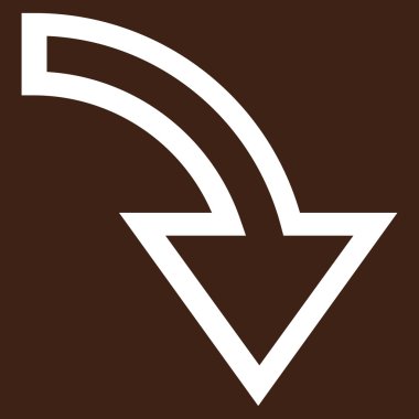 Döndür sağ kontur vektör simgesi