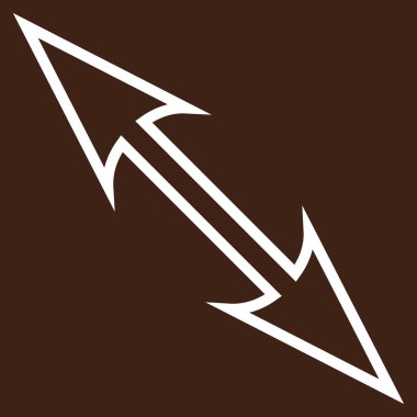 Boyutu ok çapraz anahat vektör simgesi