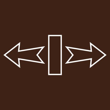 Okları yatay olarak streç inme vektör simgesi