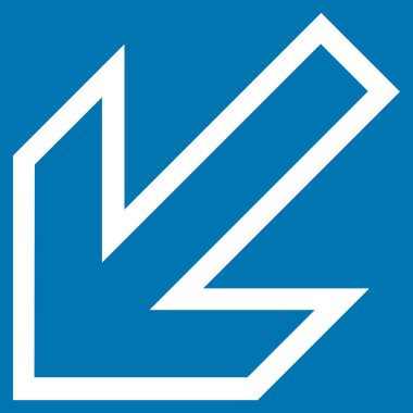 Kontur vektör simgesi sol ok