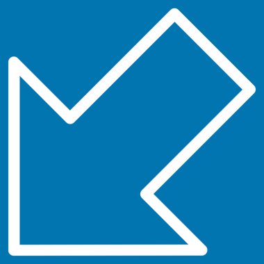 Kontur vektör simgesi sol ok