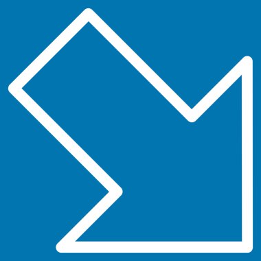 Kontur vektör simgesi doğru aşağı ok