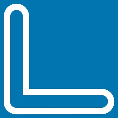 Ok ucu sol kontur vektör simgesi