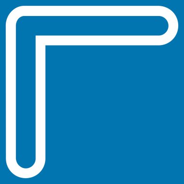 Ok ucu sol yukarı anahat vektör simgesi