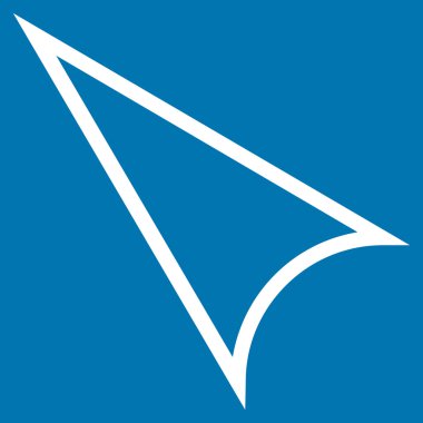 Ok ucu sol yukarı ince çizgi vektör simgesi