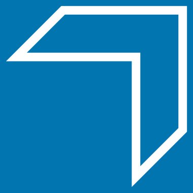 Kontur vektör simge yukarı ok ucu