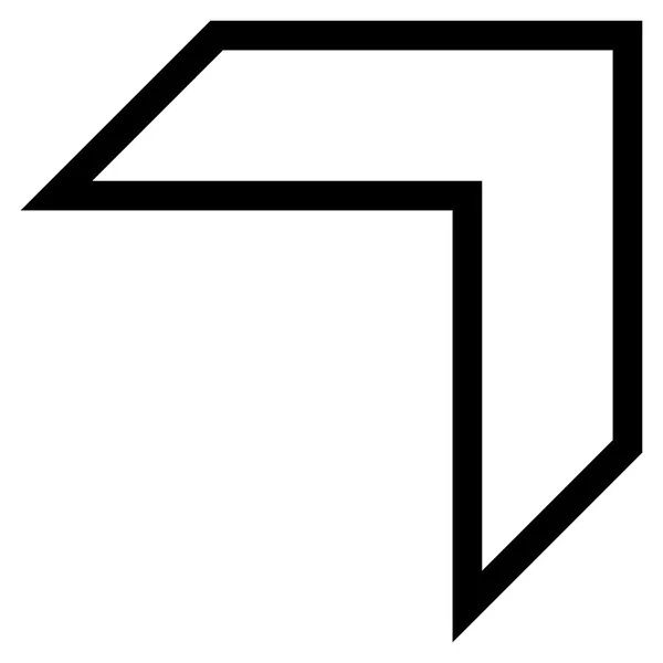 Arrowhead Right Up Outline Icon — стоковый вектор