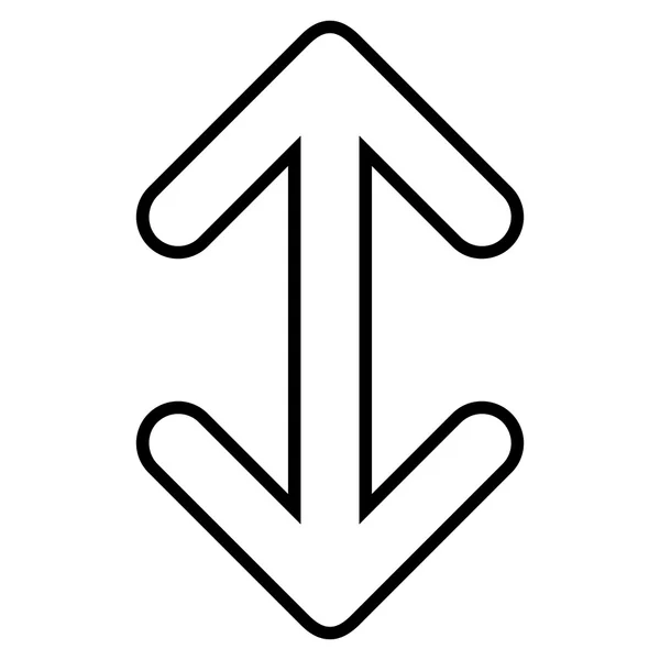 Flip Pfeile vertikale dünne Linie Vektor-Symbol — Stockvektor