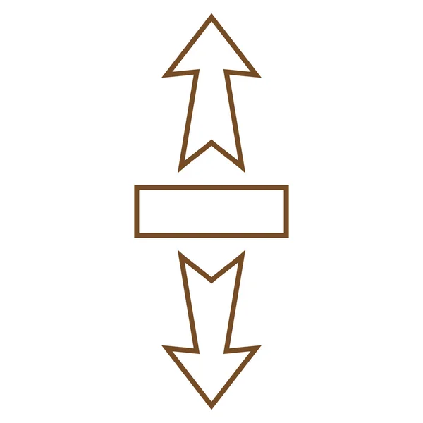 Sträcka ut pilarna vertikalt Stroke vektor Icon — Stock vektor
